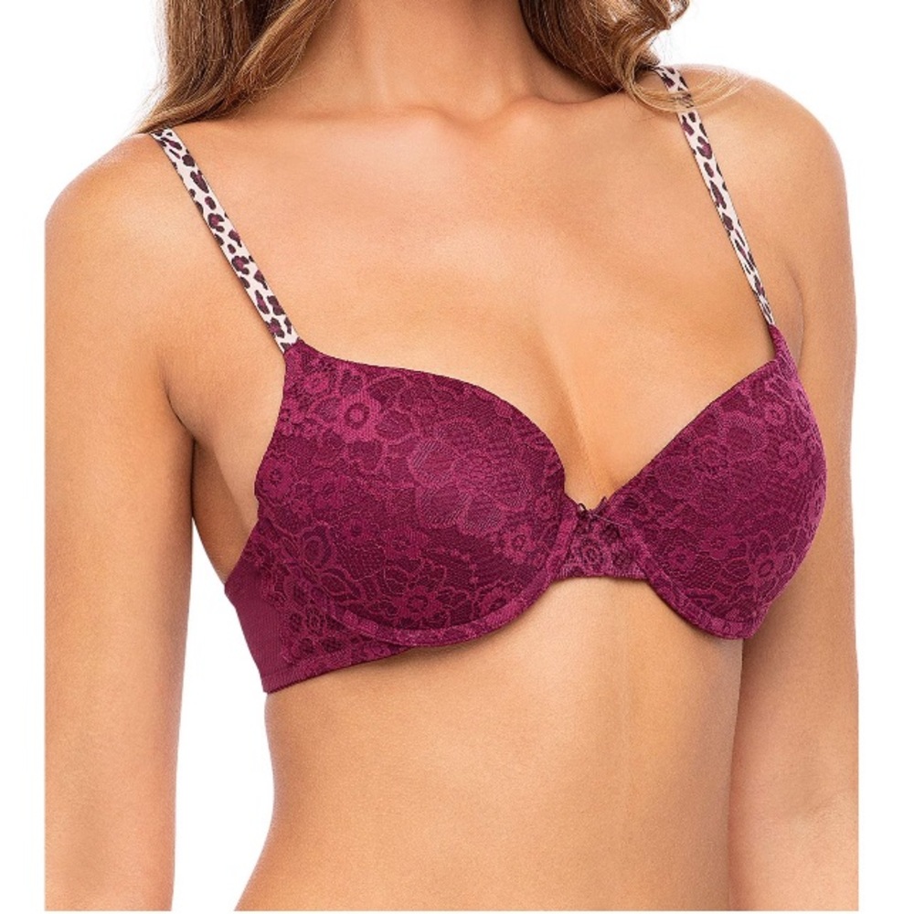 NEW Red Lace Push-Up Bra 36D